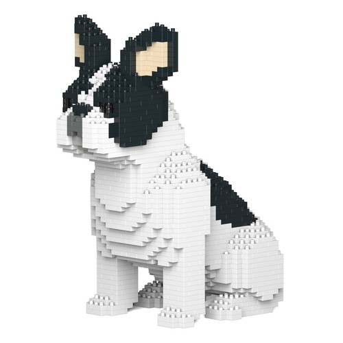 Bulldog francese seduto - francese, 3d