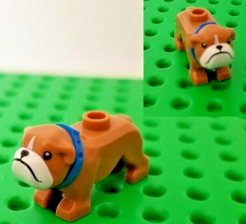 Lego minifigure bulldog brown - bulldog,