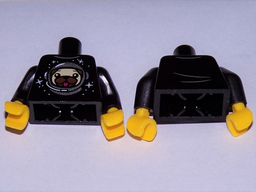 Lego torso casco spaziale nero - lego,